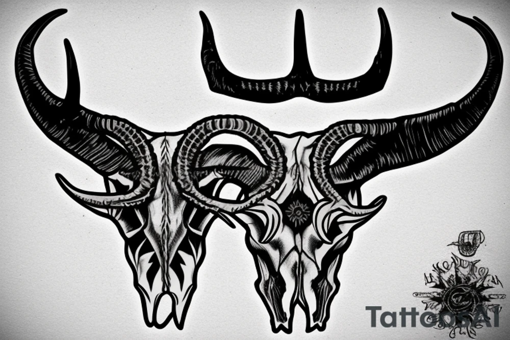 dall sheep skull with horns tattoo idea
