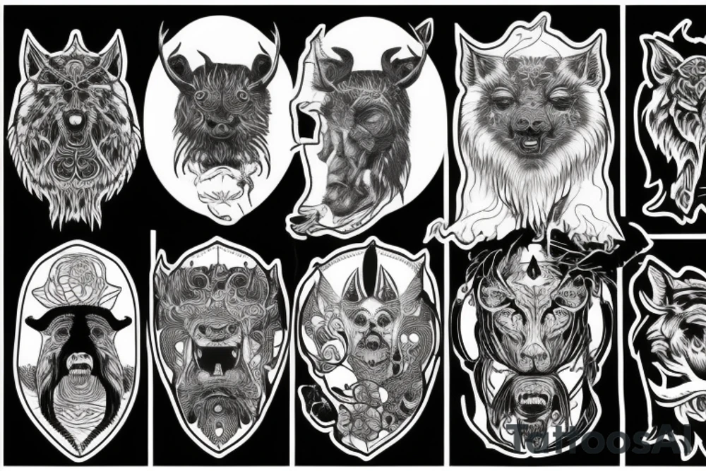 Alaskan animal with intimidating face tattoo idea