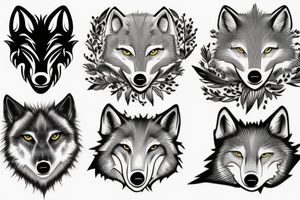 Arctic wolf scary tattoo idea