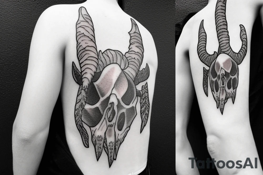 dall sheep skull tattoo idea