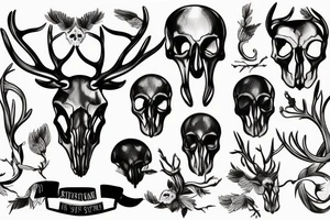 caribou skull tattoo idea