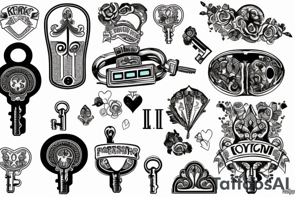 Only the keys of a keyboard tattoo idea