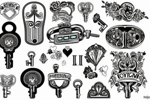 Only the keys of a keyboard tattoo idea