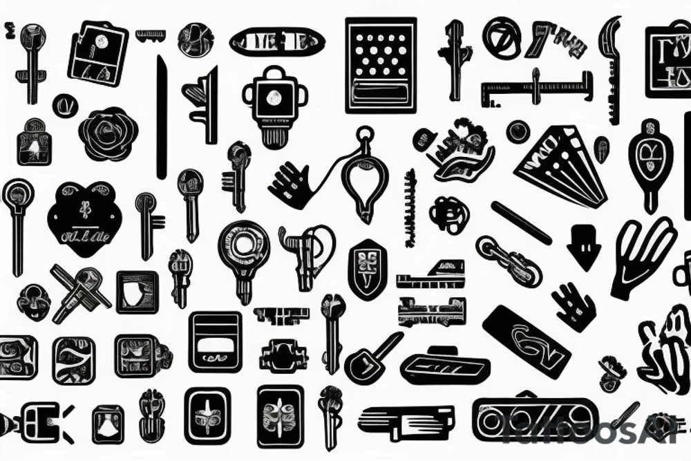 Only the keys of a keyboard tattoo idea