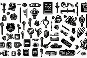 Only the keys of a keyboard tattoo idea