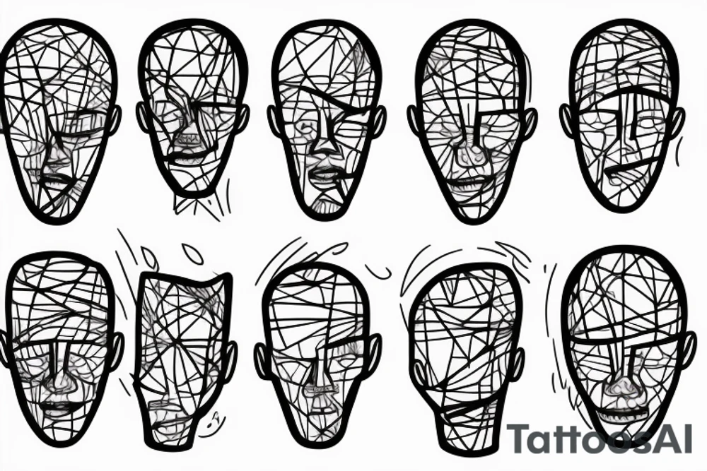 one line tatoo human in suit,head - rose tattoo idea
