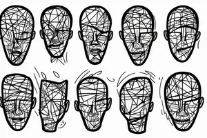 one line tatoo human in suit,head - rose tattoo idea