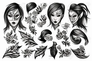 human in suit tattoo idea