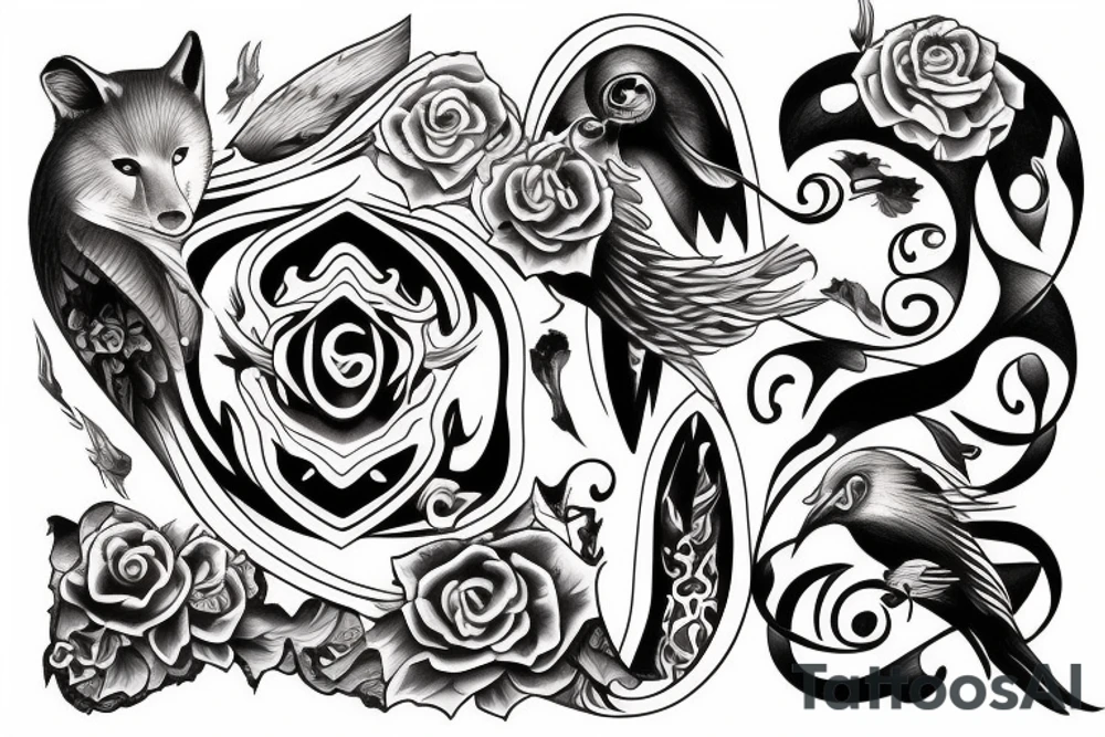 combination of three names. Aine, Cian & Ryan tattoo idea