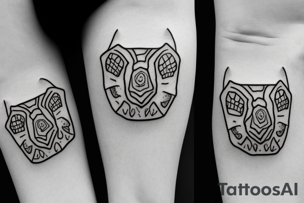 Two baby box turtles tattoo idea