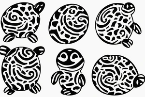 Two baby box turtles tattoo idea