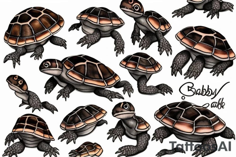 Baby box turtle tattoo idea