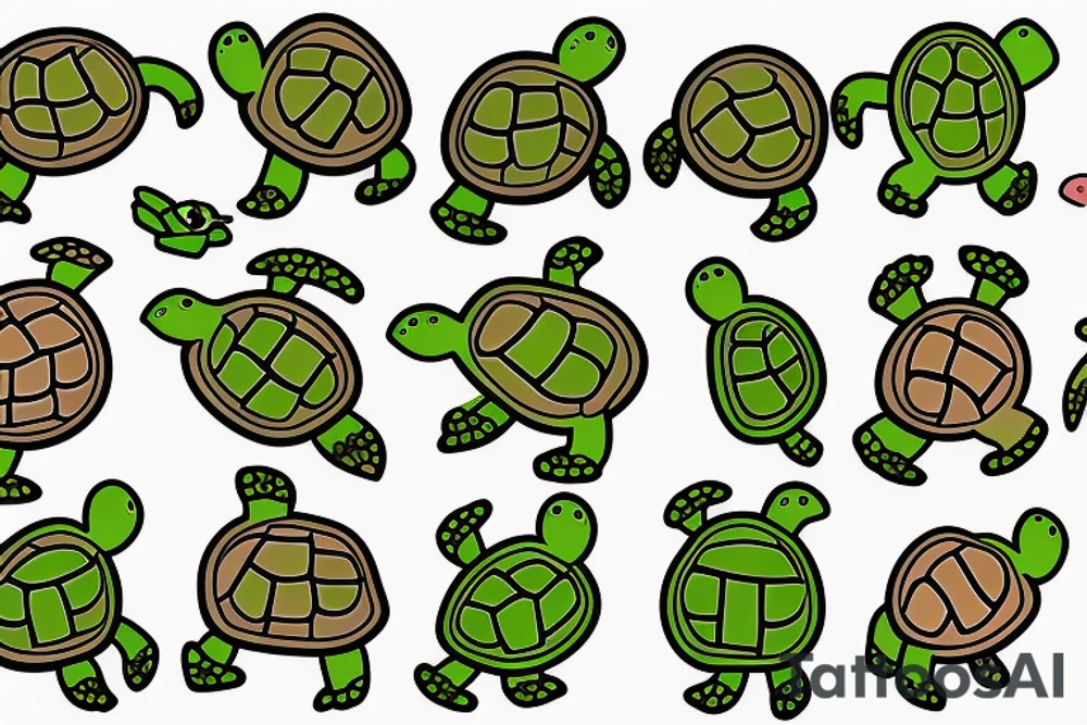 Baby turtle tattoo idea