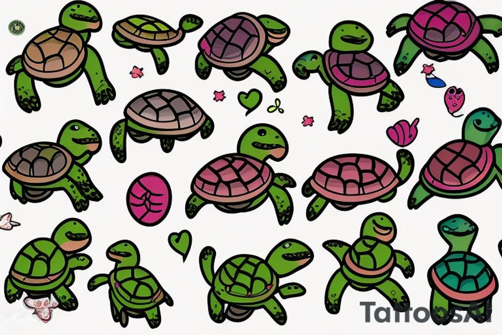 Baby turtle tattoo idea