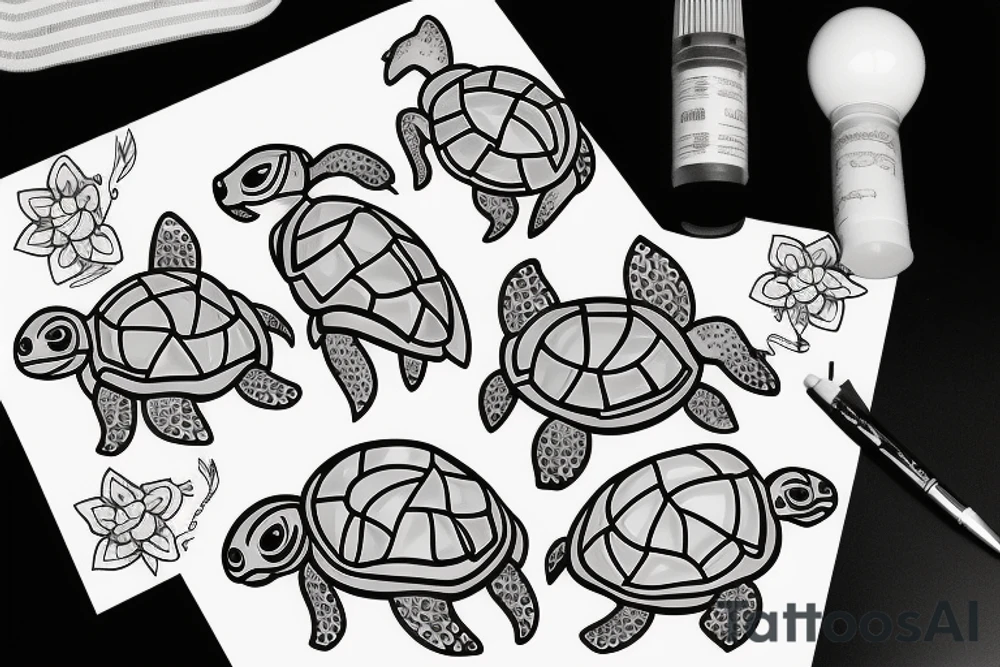 Baby turtle tattoo idea