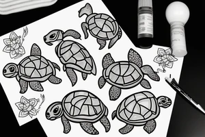 Baby turtle tattoo idea