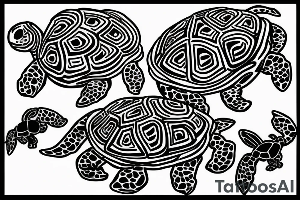 Baby turtle tattoo idea