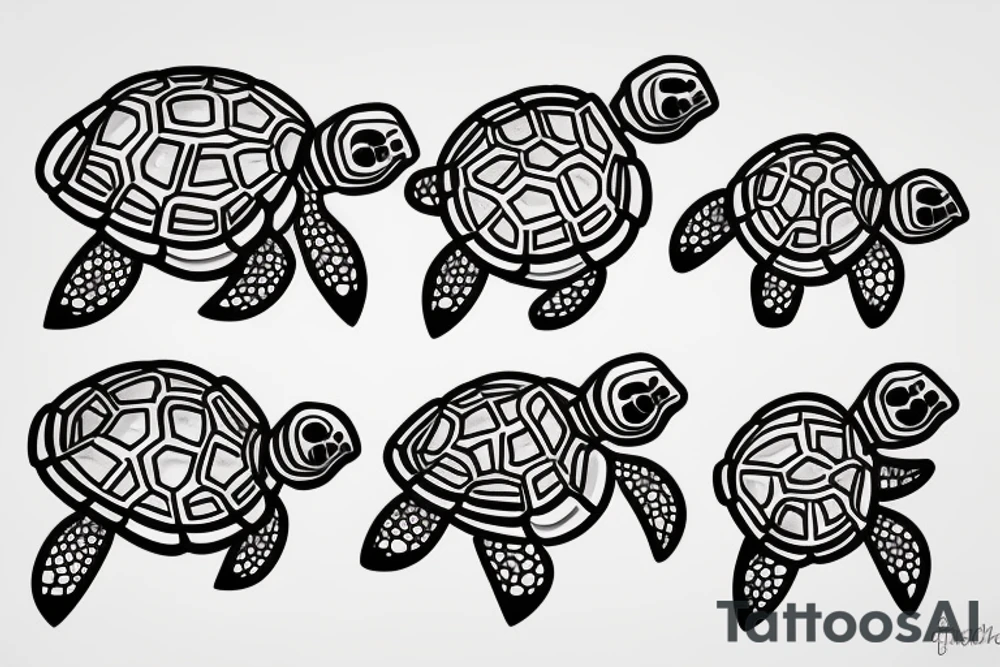 Baby turtle tattoo idea