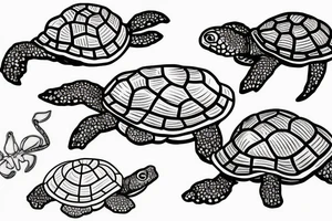 Baby turtle tattoo idea