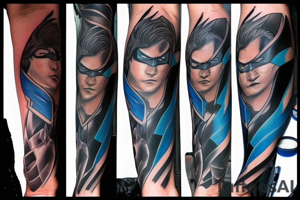 Nightwing in Gotham city tattoo idea
