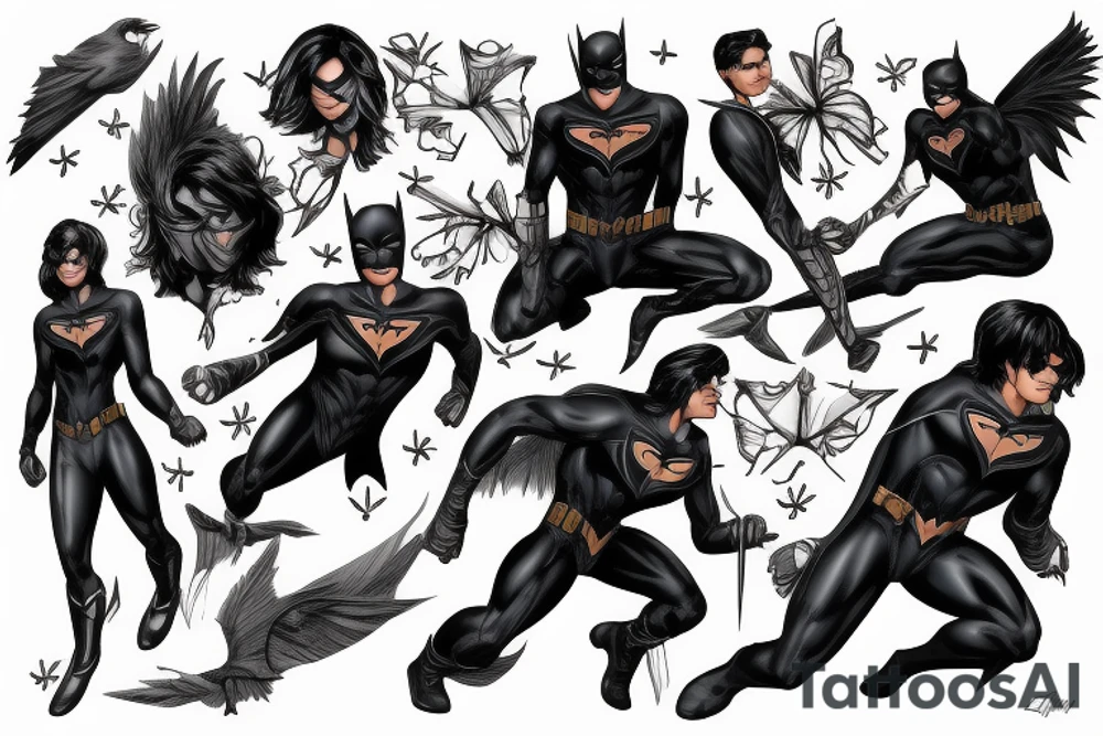 Nightwing in Gotham city tattoo idea