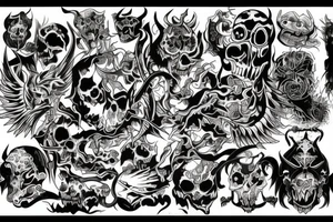 Demons tattoo idea