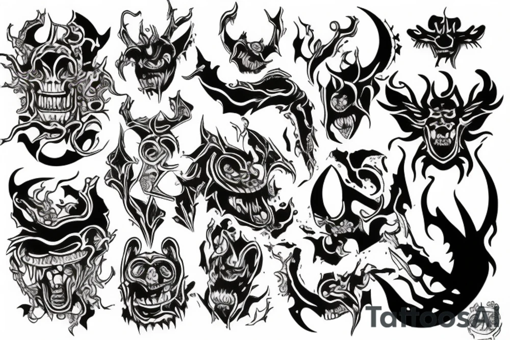 Demons tattoo idea