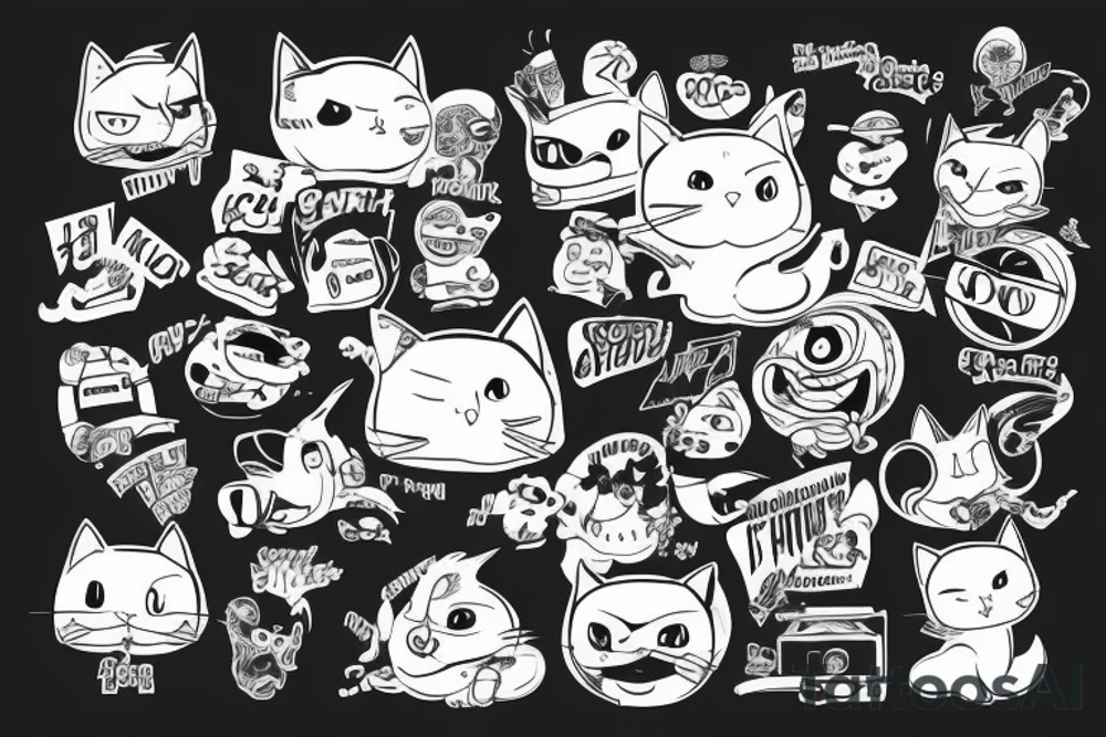 Funny cars with funny stuff tattoo idea