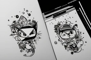 Funny cars with funny stuff tattoo idea