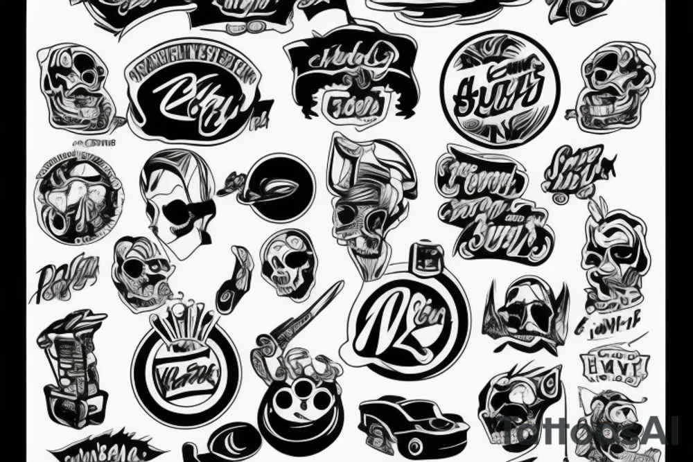 Funny cars tattoo idea