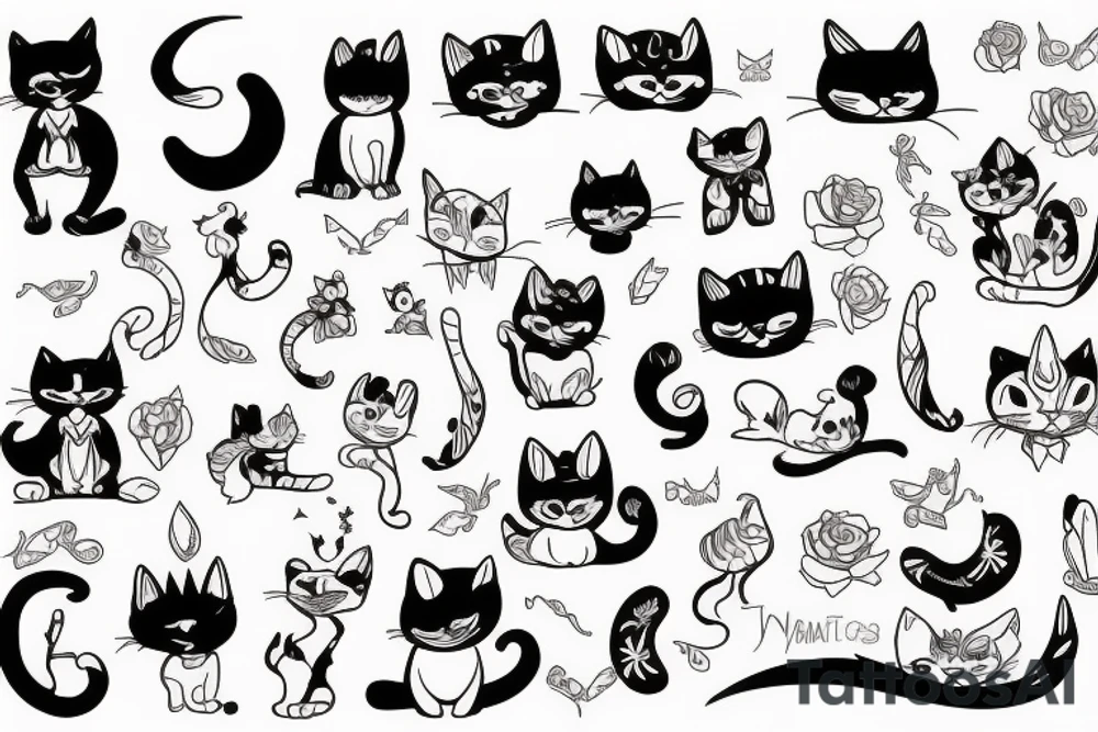 Cats tattoo idea
