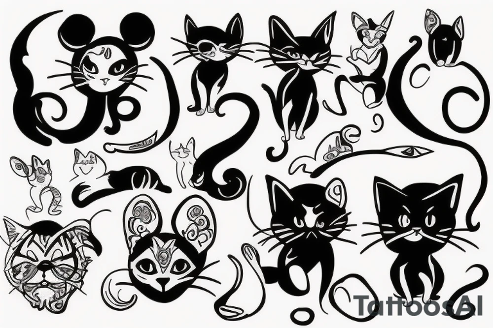 Cats tattoo idea