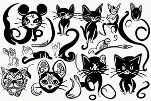 Cats tattoo idea