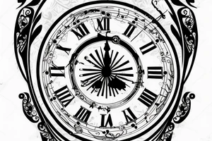 Grandfather clock tattoo idea