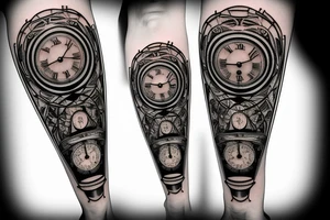 Grandfather clock tattoo idea