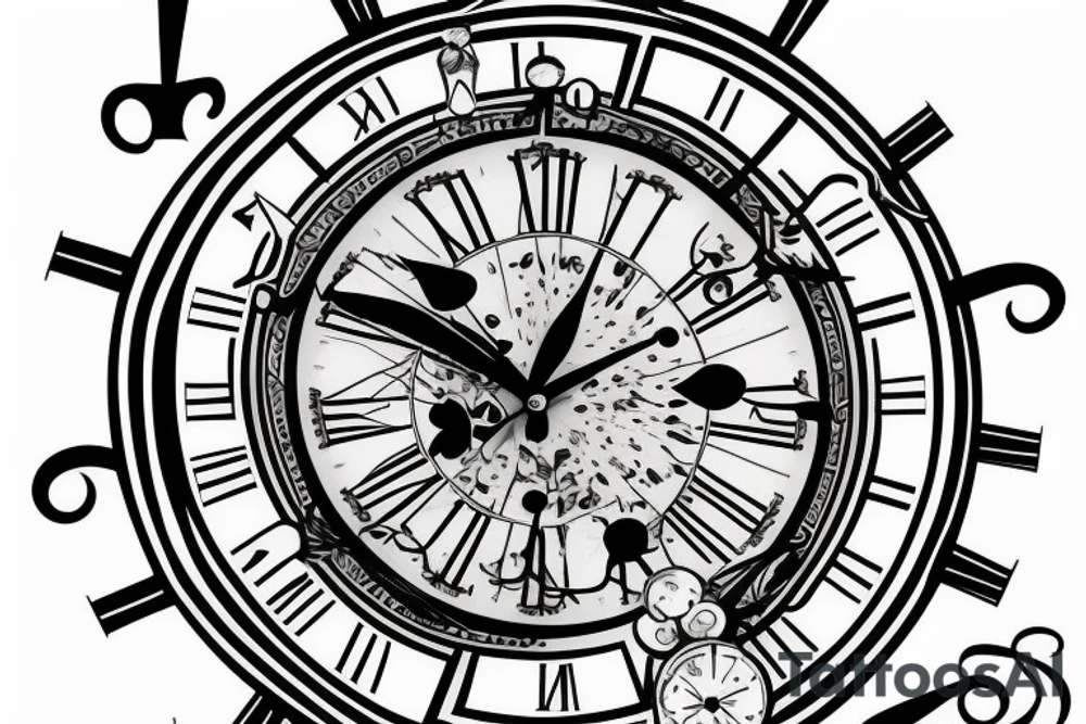 Grandfather clock tattoo idea