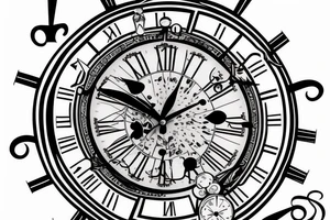 Grandfather clock tattoo idea