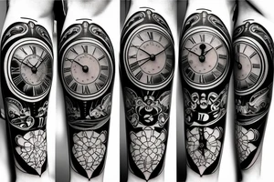 Grandfather clock tattoo idea