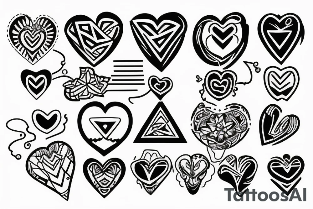 3 hearts tattoo idea