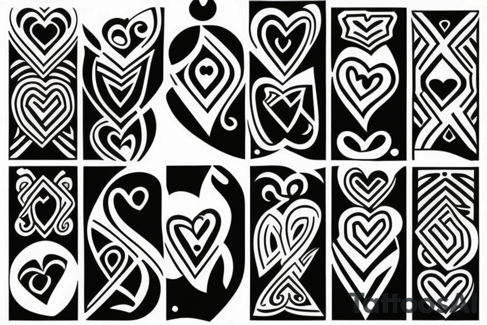 3 hearts tattoo idea