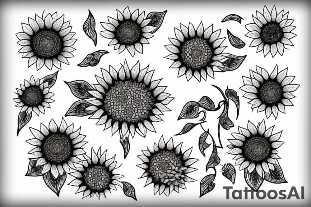 Sunflower tattoo idea