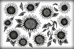 Sunflower tattoo idea