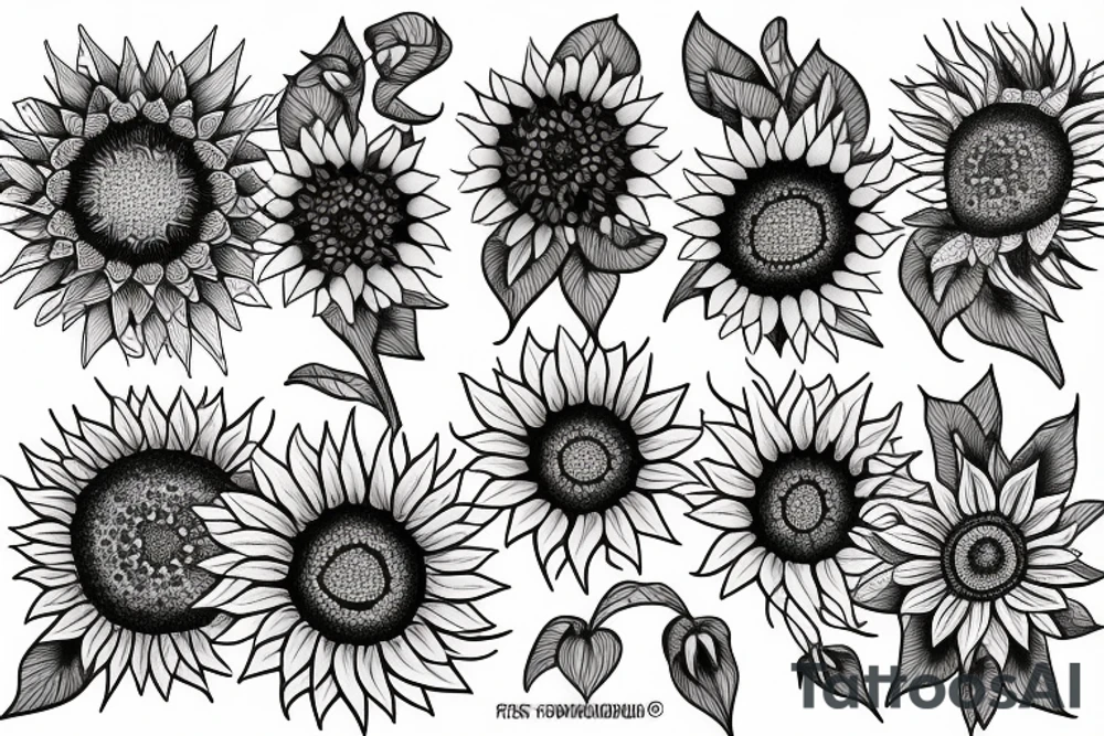 Sunflower tattoo idea