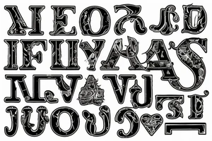 A mix with the letters „J“ and „L“ tattoo idea