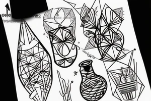 Océano and erlenmeyer tattoo idea