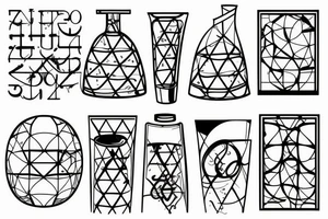 Océano and erlenmeyer tattoo idea