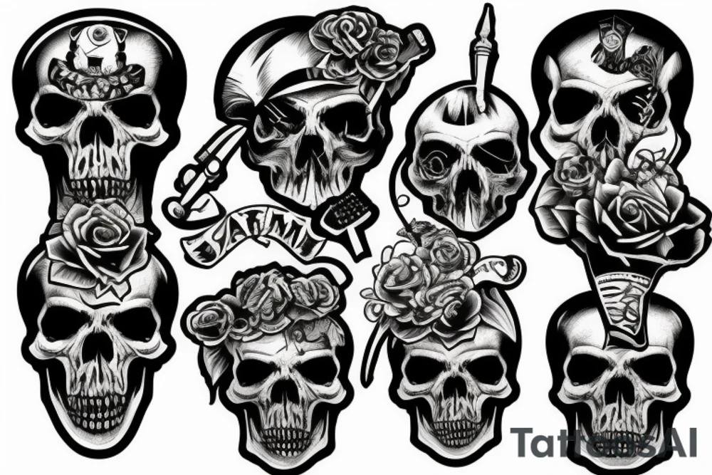 army skull tattoo idea