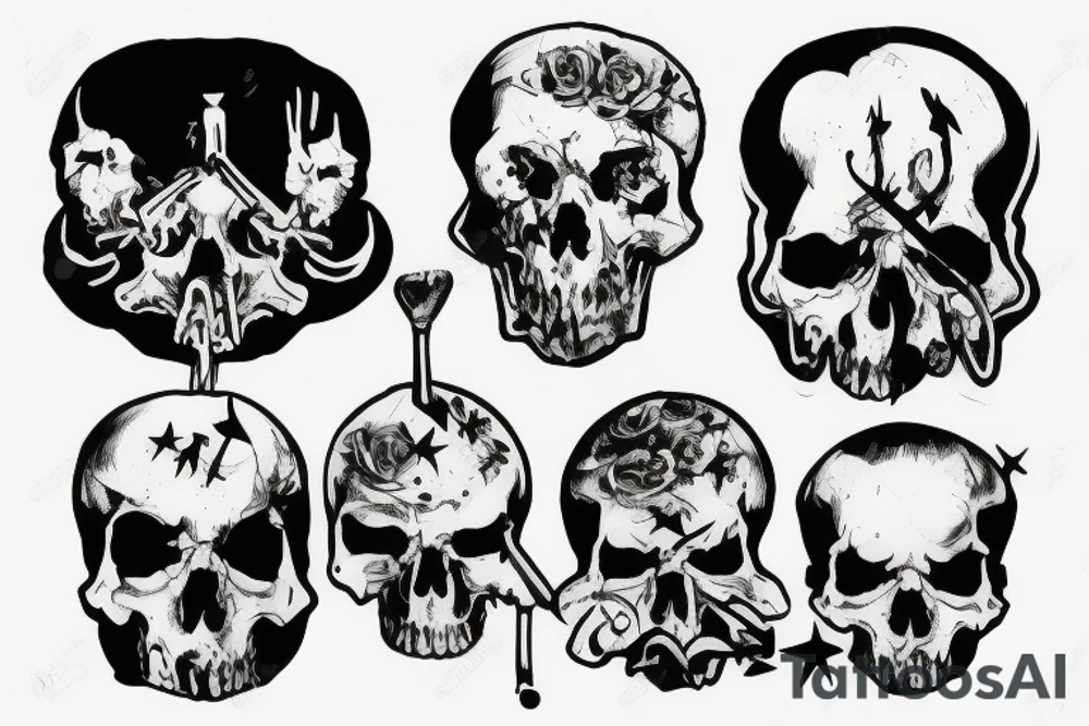 army combat skull tattoo idea