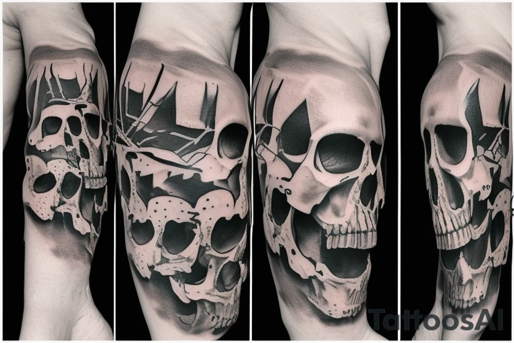 army combat skull tattoo idea