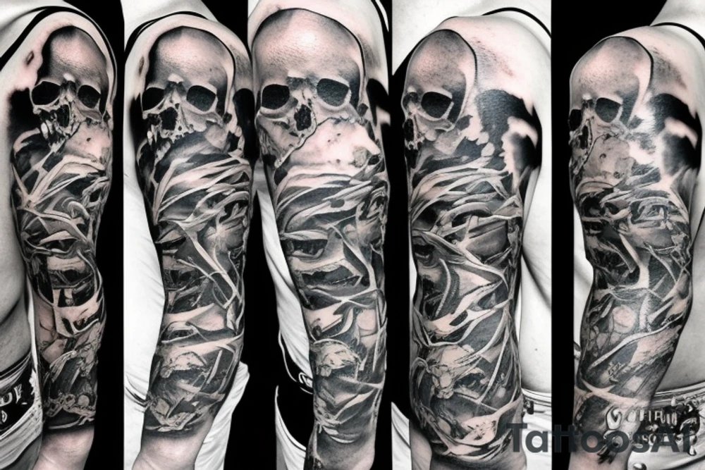 army combat skull tattoo idea